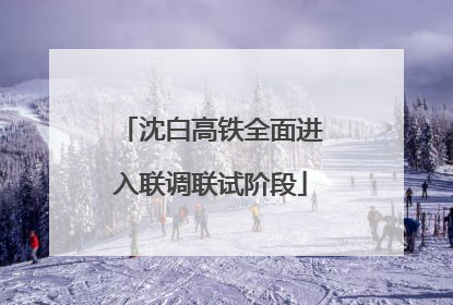 沈白高铁全面进入联调联试阶段