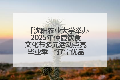 沈阳农业大学举办2025年仲夏饮食文化节多元活动点亮毕业季 “辽宁优品”进校园首站启动