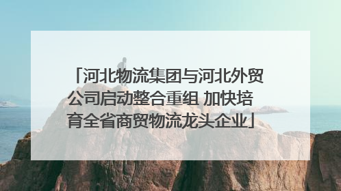 河北物流集团与河北外贸公司启动整合重组 加快培育全省商贸物流龙头企业