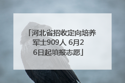 河北省招收定向培养军士909人 6月26日起填报志愿