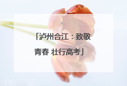 泸州合江：致敬青春 壮行高考