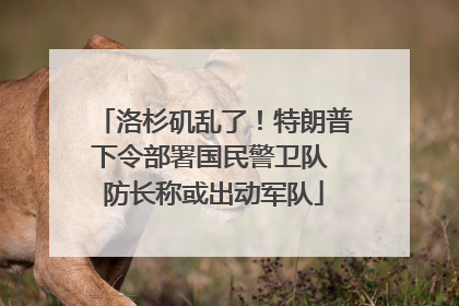 洛杉矶乱了！特朗普下令部署国民警卫队 防长称或出动军队
