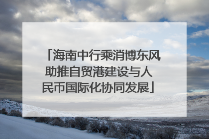海南中行乘消博东风 助推自贸港建设与人民币国际化协同发展