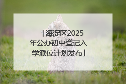 海淀区2025年公办初中登记入学派位计划发布