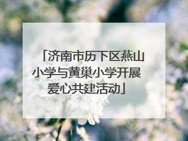济南市历下区燕山小学与黄巢小学开展爱心共建活动