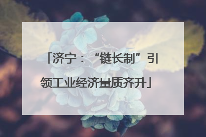 济宁：“链长制”引领工业经济量质齐升