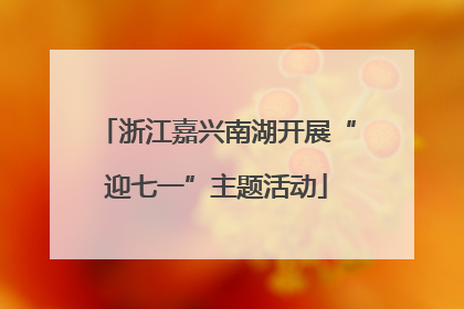 浙江嘉兴南湖开展“迎七一”主题活动