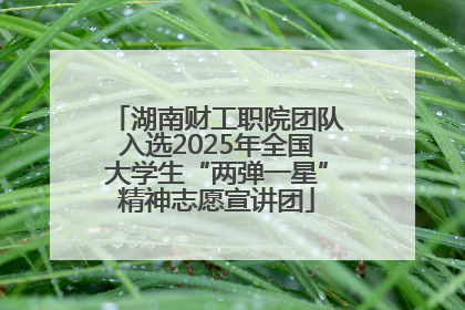 湖南财工职院团队入选2025年全国大学生“两弹一星”精神志愿宣讲团