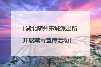 湖北随州东城派出所开展禁毒宣传活动