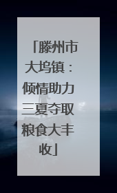 滕州市大坞镇：倾情助力三夏夺取粮食大丰收