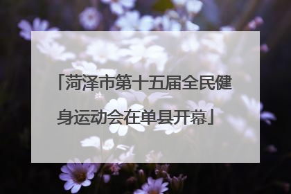 菏泽市第十五届全民健身运动会在单县开幕