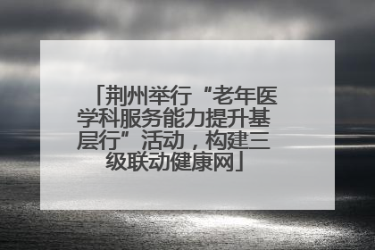 荆州举行“老年医学科服务能力提升基层行”活动，构建三级联动健康网