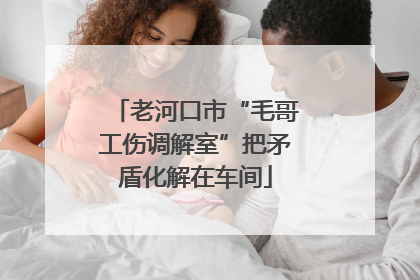 老河口市“毛哥工伤调解室”把矛盾化解在车间