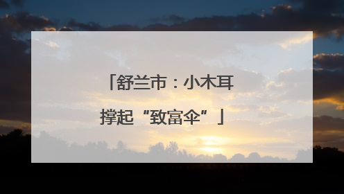 舒兰市：小木耳撑起“致富伞”