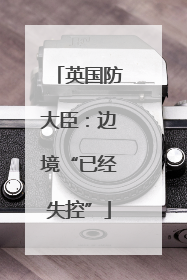 英国防大臣：边境“已经失控”
