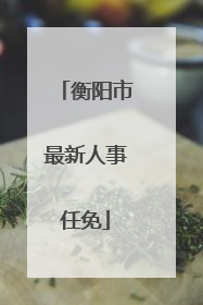 衡阳市最新人事任免