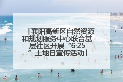 襄阳高新区自然资源和规划服务中心联合基层社区开展“6·25”土地日宣传活动