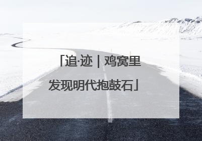 追·迹｜鸡窝里发现明代抱鼓石