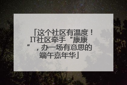 这个社区有温度！IT社区牵手“康康”，办一场有意思的端午嘉年华