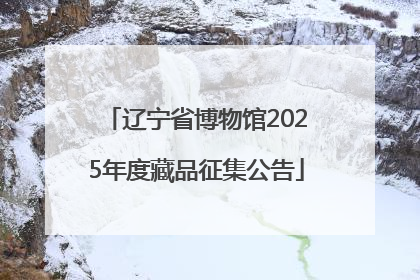 辽宁省博物馆2025年度藏品征集公告