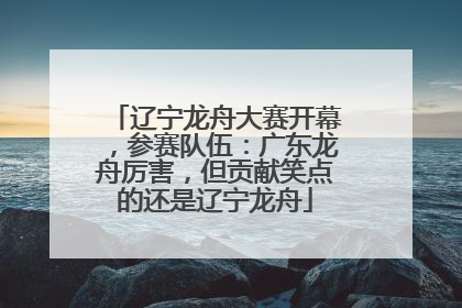辽宁龙舟大赛开幕，参赛队伍：广东龙舟厉害，但贡献笑点的还是辽宁龙舟