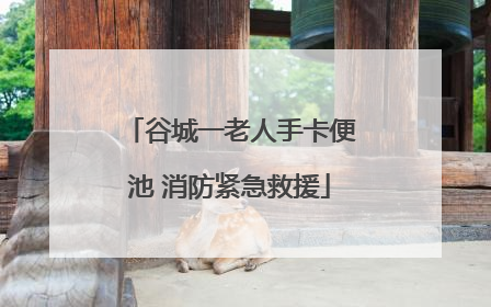 谷城一老人手卡便池 消防紧急救援