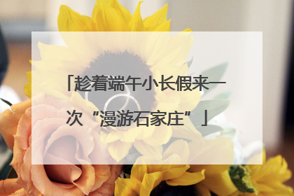 趁着端午小长假来一次“漫游石家庄”