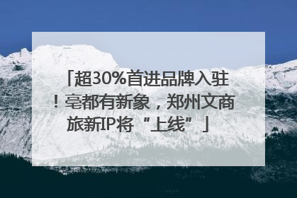 超30%首进品牌入驻！亳都有新象，郑州文商旅新IP将“上线”