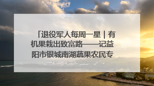 退役军人每周一星｜有机果栽出致富路——记益阳市银城南湖蔬果农民专业合作社总经理晏桂明