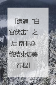 遭遇“白宫伏击”之后 南非总统结束访美行程