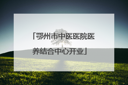 鄂州市中医医院医养结合中心开业