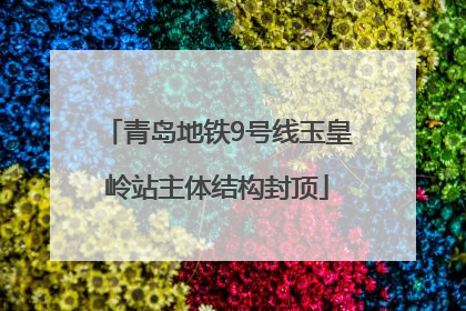 青岛地铁9号线玉皇岭站主体结构封顶
