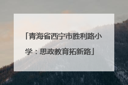 青海省西宁市胜利路小学：思政教育拓新路