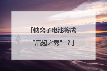 钠离子电池将成“后起之秀”？