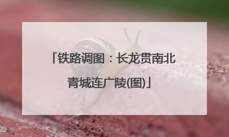 铁路调图：长龙贯南北 青城连广陵(图)