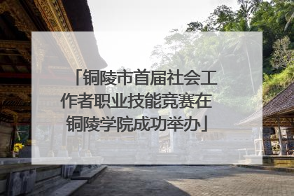 铜陵市首届社会工作者职业技能竞赛在铜陵学院成功举办