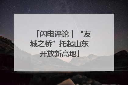 闪电评论｜“友城之桥”托起山东开放新高地