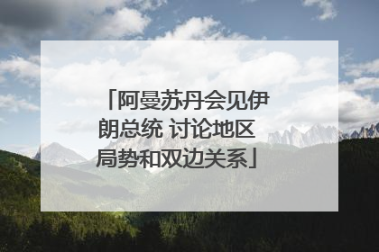 阿曼苏丹会见伊朗总统 讨论地区局势和双边关系