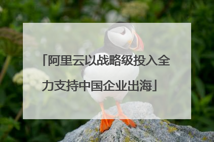 阿里云以战略级投入全力支持中国企业出海