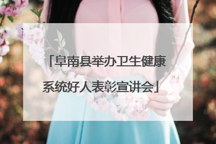阜南县举办卫生健康系统好人表彰宣讲会
