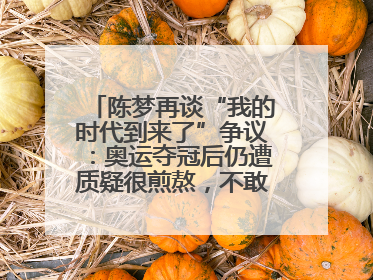 陈梦再谈“我的时代到来了”争议：奥运夺冠后仍遭质疑很煎熬，不敢再这么说了