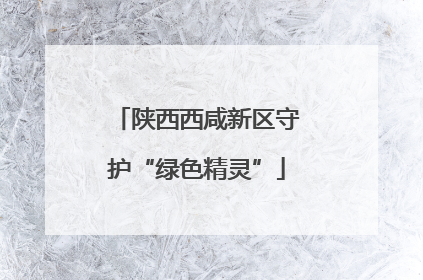 陕西西咸新区守护“绿色精灵”