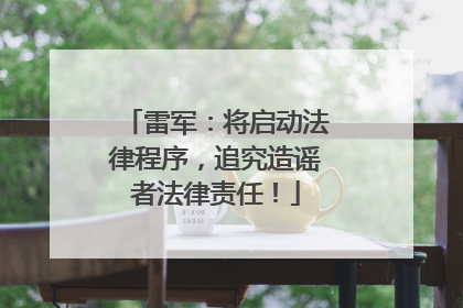 雷军：将启动法律程序，追究造谣者法律责任！