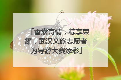 香囊寄情，粽享荣耀，武汉文旅志愿者为导游大赛添彩