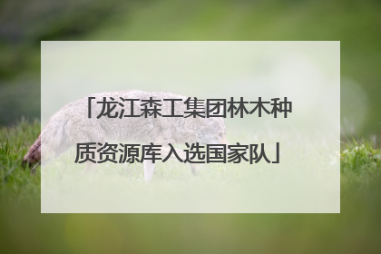 龙江森工集团林木种质资源库入选国家队