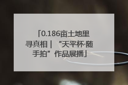 0.186亩土地里寻真相｜“天平杯·随手拍”作品展播