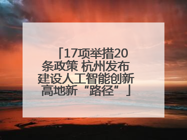 17项举措20条政策 杭州发布建设人工智能创新高地新“路径”