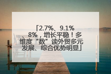 2.7%、9.1%、8%，增长平稳！多维度“数”读外贸多元发展、综合优势明显