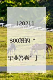 20211300班的“毕业答卷”
