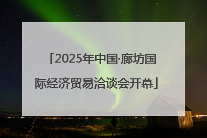2025年中国·廊坊国际经济贸易洽谈会开幕